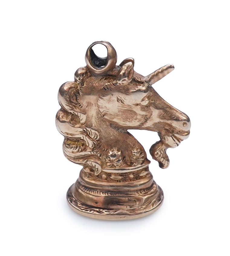 A gold and bloodstone fob seal, late 19th century